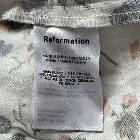 Reformation Cienna Sweetheart Floral Midi Dress Size 2 Calico Trumpet Smocked - Picture 6 of 7